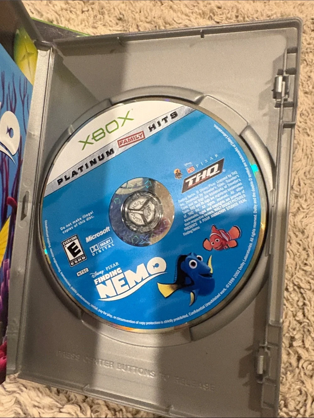 Microsoft Xbox Game Bundle OS Finding Nemo Shark Tale Bible Game Good Lot of 3